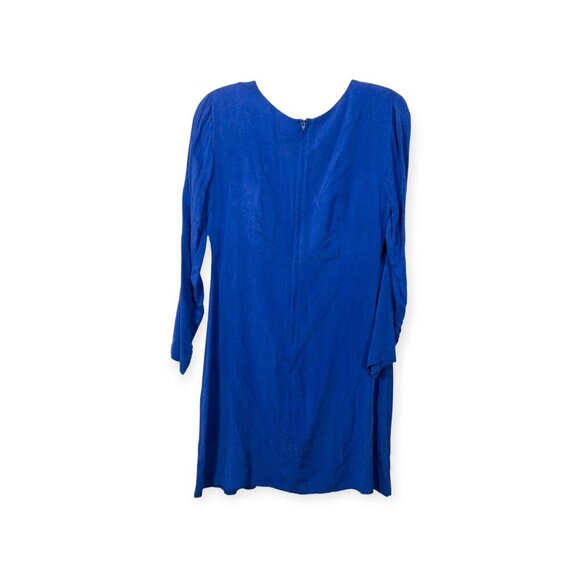 Vintage Rabbit JR Blue Dress With Square Neckline 90's Fashion - Picture 3 of 10